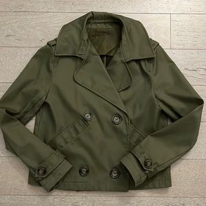 Cropped trench jacket